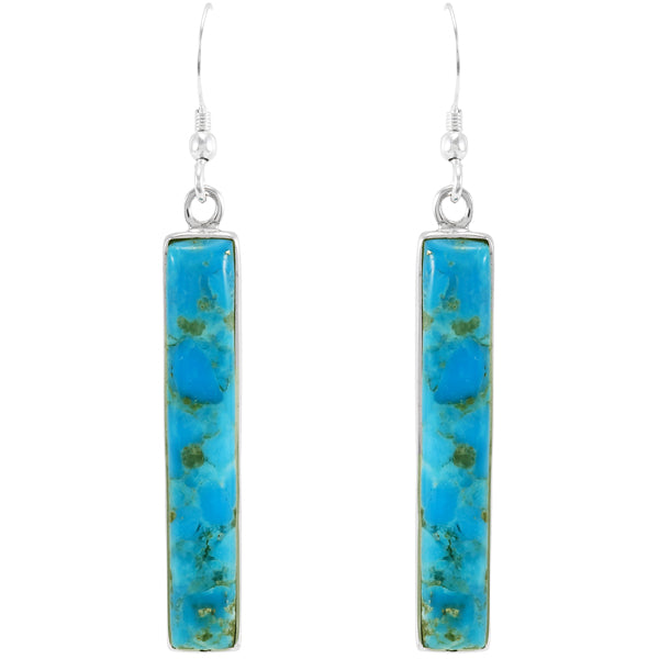 Turquoise Earrings Sterling Silver E6006-C75