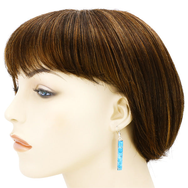 Turquoise Earrings Sterling Silver E6006-C75