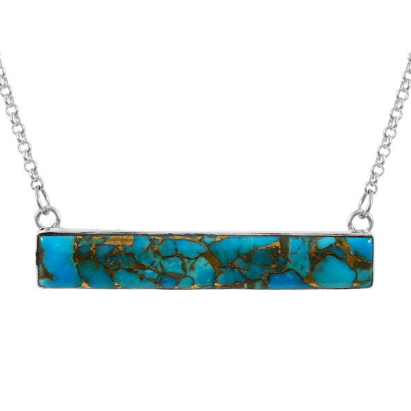 Matrix Turquoise Necklace Sterling Silver N6006-LG-C84
