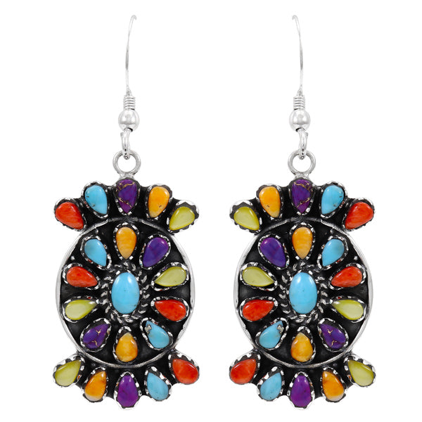 Multicolor Earrings Sterling Silver E6007-C71
