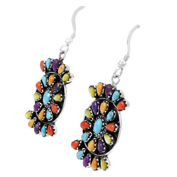 Multicolor Earrings Sterling Silver E6007-C71