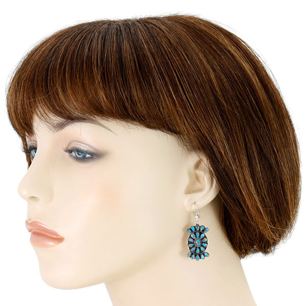 Matrix Turquoise Earrings Sterling Silver E6007-C84