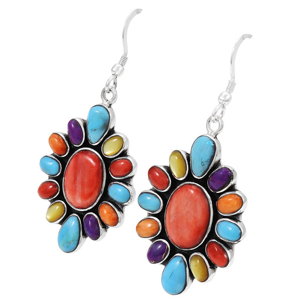 Multicolor Earrings Sterling Silver E6008-C71