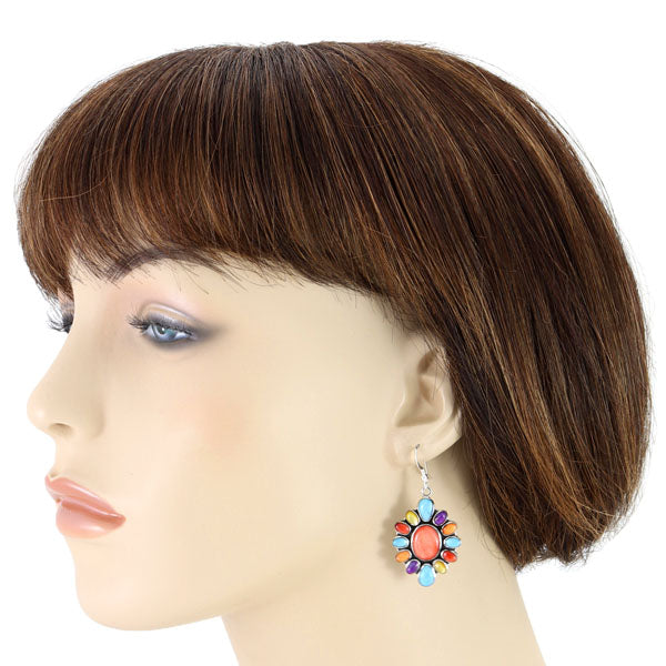 Multicolor Earrings Sterling Silver E6008-C71