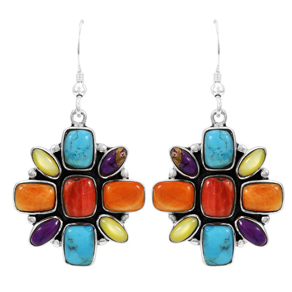 Multicolor Earrings Sterling Silver E6009-C71