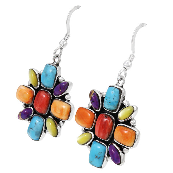 Multicolor Earrings Sterling Silver E6009-C71