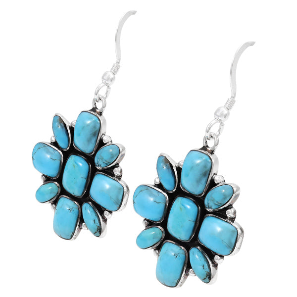 Turquoise Earrings Sterling Silver E6009-C75