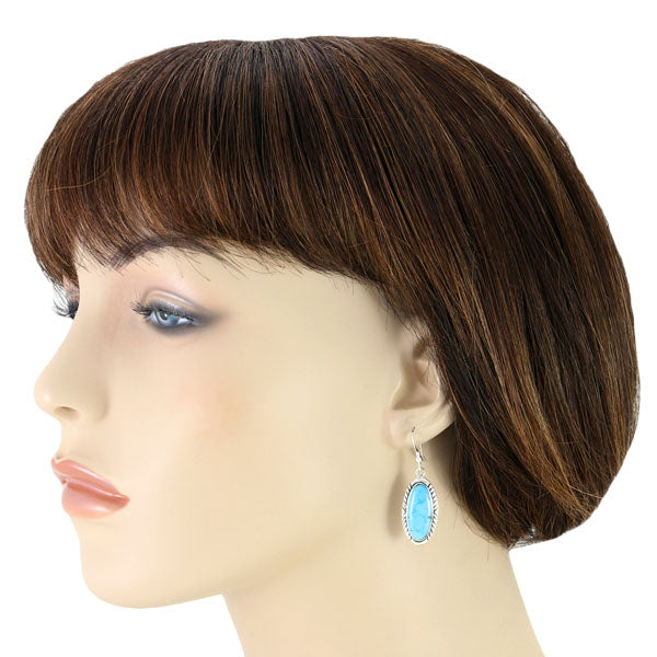 Turquoise Earrings Sterling Silver E6010-C75