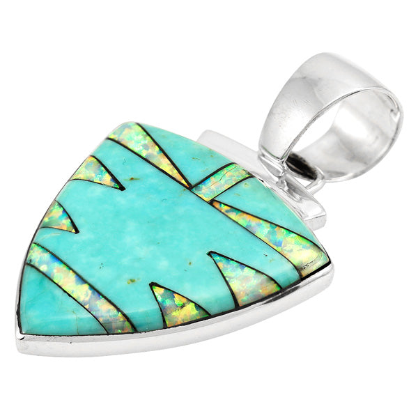 Turquoise Pendant Sterling Silver P3023-C21
