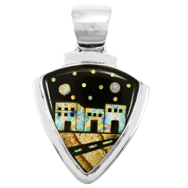 Multi-Gemstone Pendant Sterling Silver P3026-C11P