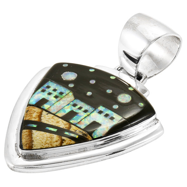 Multi-Gemstone Pendant Sterling Silver P3026-C11P
