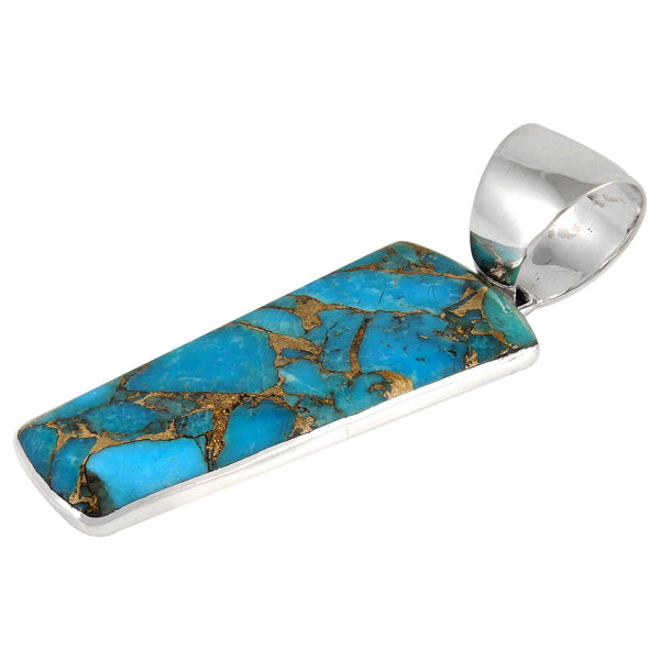 Sterling Silver Pendant Matrix Turquoise P3045-C84