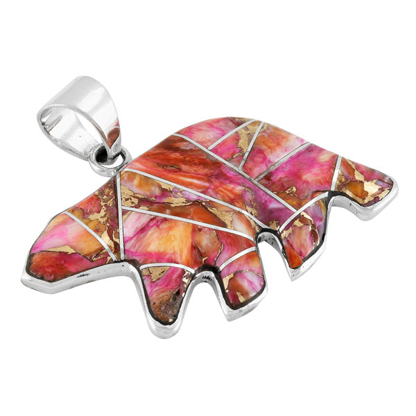 Plum Spiny Bear Pendant Sterling Silver P3052-C92