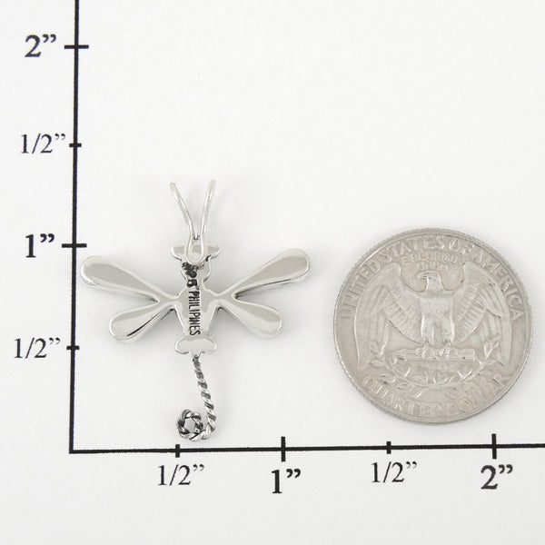 Sterling Silver Dragonfly Pendant Turquoise P3054-C21