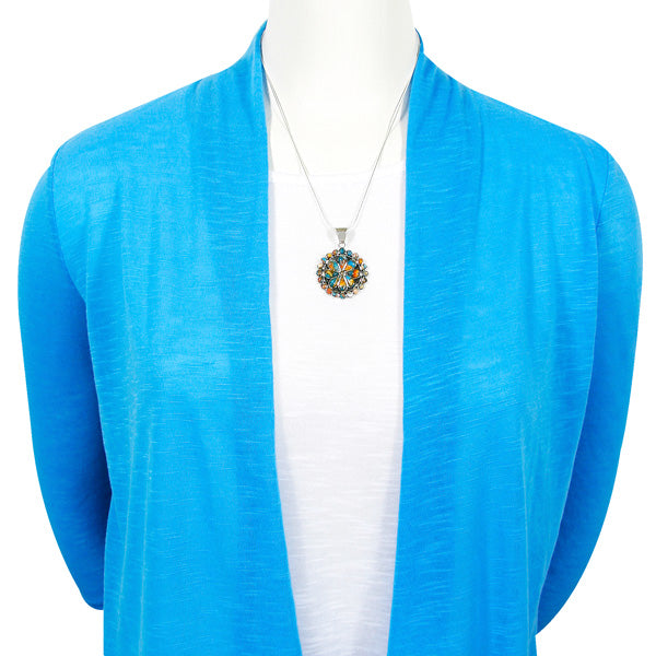 Spiny Turquoise Pendant Sterling Silver P3060-C89