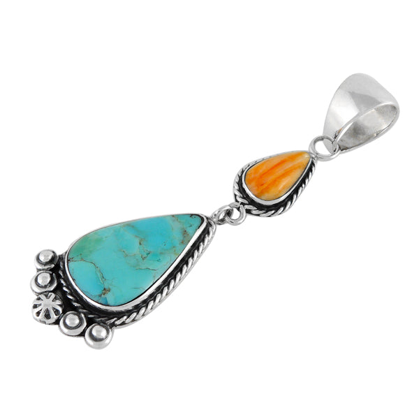 Sterling Silver Dangle Pendant Multicolor P3061-C86