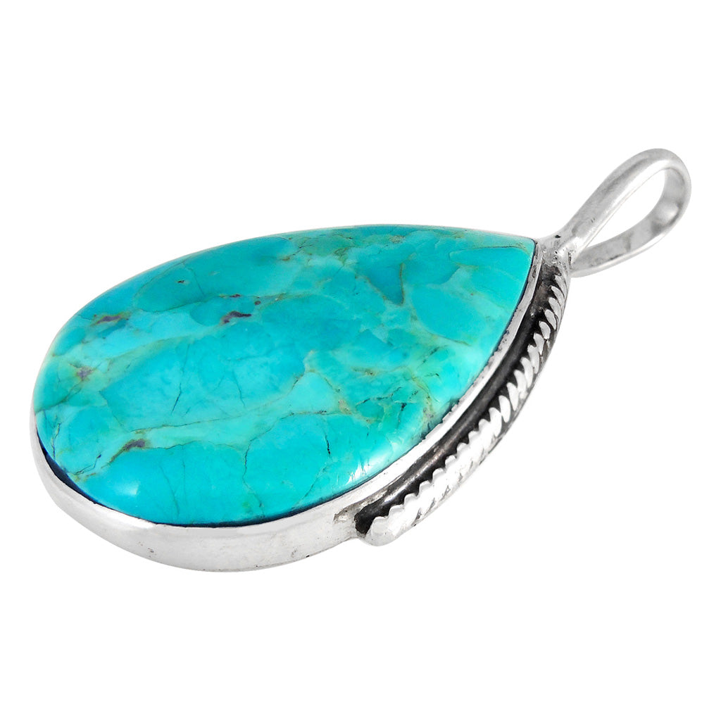 Turquoise Pendant SilveryCopper™ P3075-SB-C75