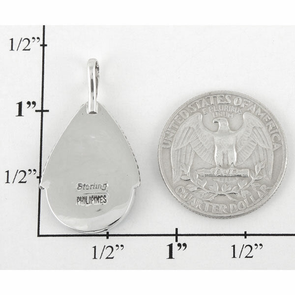 Coral Pendant Sterling Silver P3075-C74