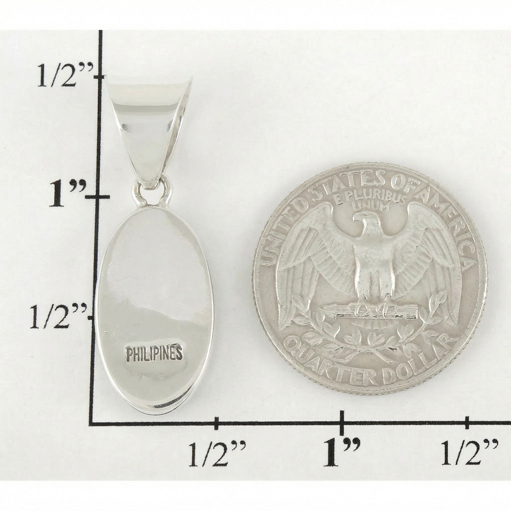 Matrix Turquoise Pendant SilverBronzé P3076-SB-C84