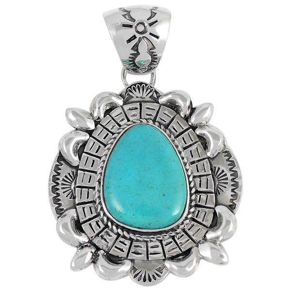 Sterling Silver Pendant Turquoise P3077-C75