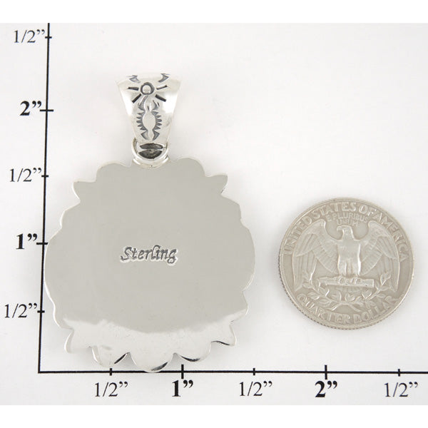 Sterling Silver Pendant Turquoise P3077-C75