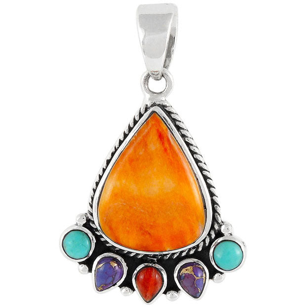 Sterling Silver Pendant Multicolor P3080-C71