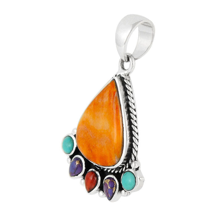 Sterling Silver Pendant Multicolor P3080-C71