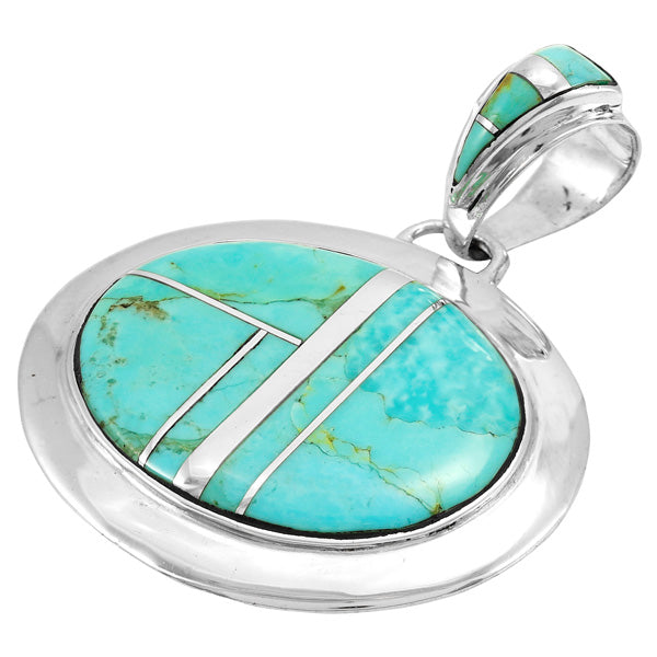 Sterling Silver Pendant Turquoise P3082-LG-C05