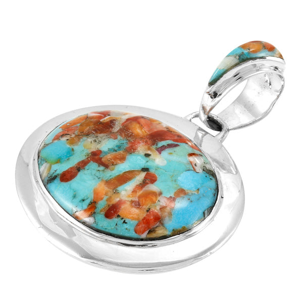 Sprinkles Spiny Turquoise Pendant Sterling Silver P3082-LG-C93