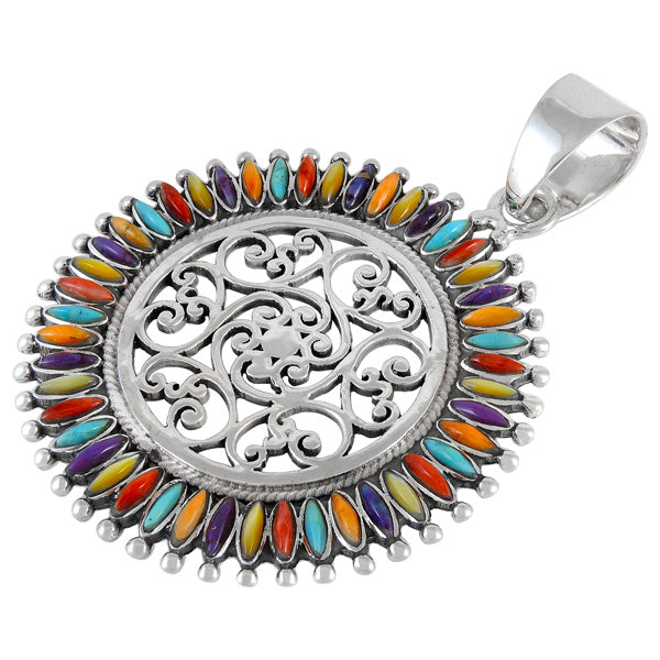 Multicolor Pendant Sterling Silver P3085-C71