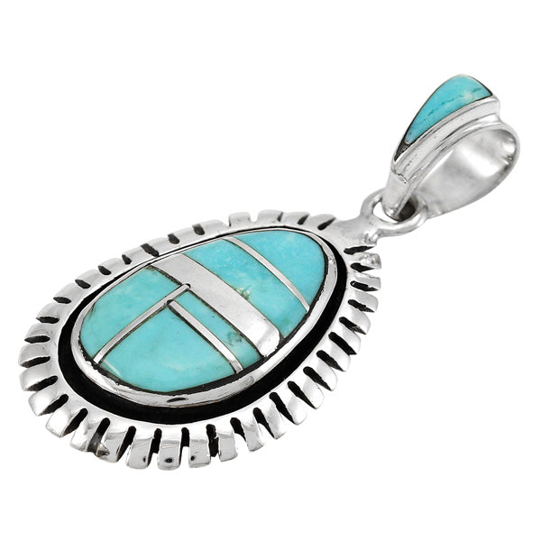 Turquoise Pendant Sterling Silver P3096-C05