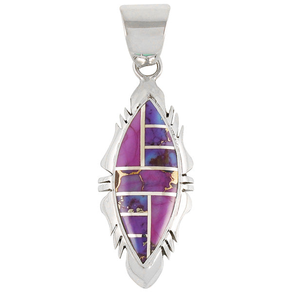 Purple Turquoise Pendant Sterling Silver P3097-C07