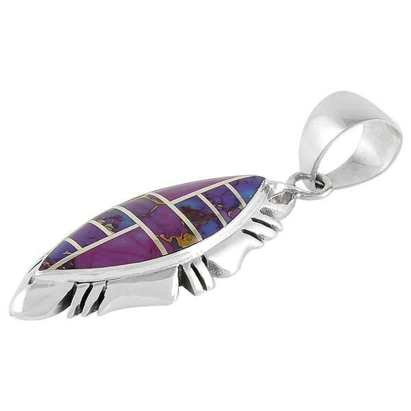 Purple Turquoise Pendant Sterling Silver P3097-C07