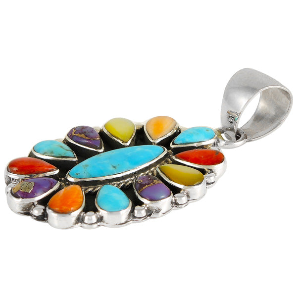 Sterling Silver Pendant Multicolor P3099-C72