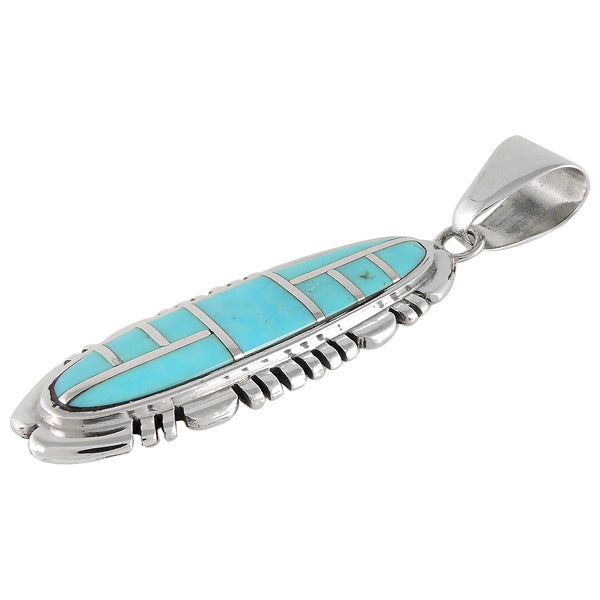 Turquoise Pendant Sterling Silver P3100-C05