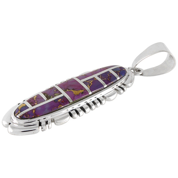 Purple Turquoise Pendant Sterling Silver P3100-C07