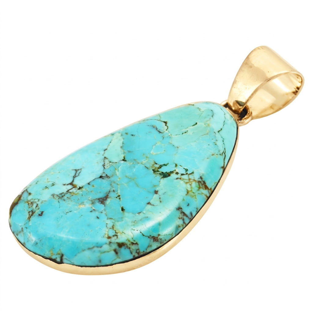 Turquoise Pendant GoldCopper P3102-GB-C75
