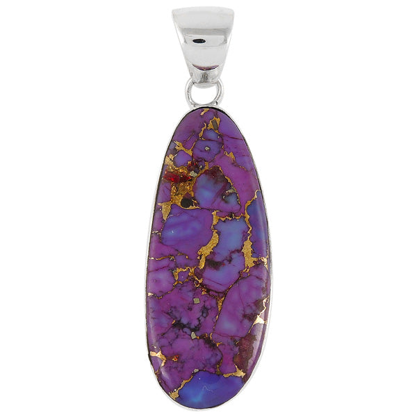 Purple Turquoise Pendant Sterling Silver P3104-C77