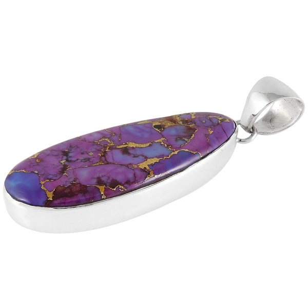 Purple Turquoise Pendant Sterling Silver P3104-C77