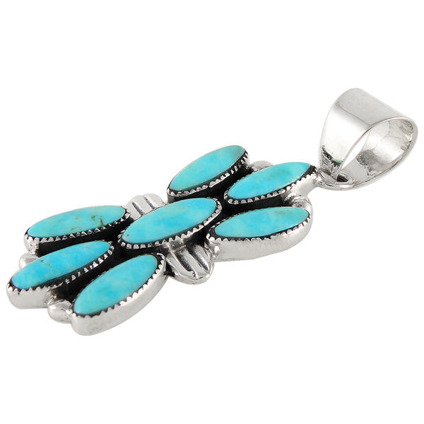Turquoise Pendant Sterling Silver P3105-C75