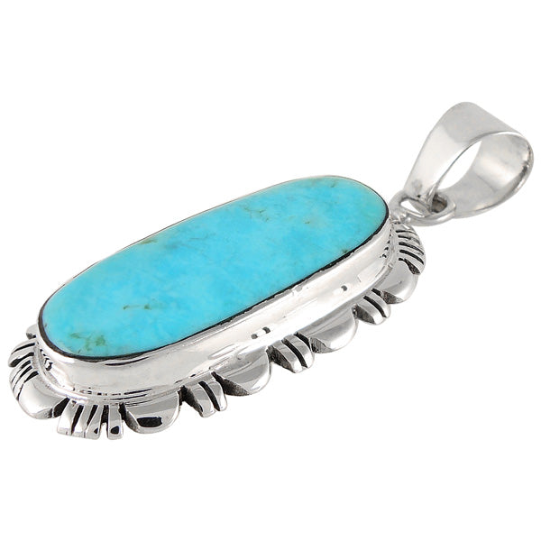 Turquoise Pendant Sterling Silver P3106-C75