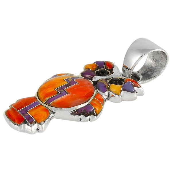 Owl Multicolor Pendant Sterling Silver P3110-C37