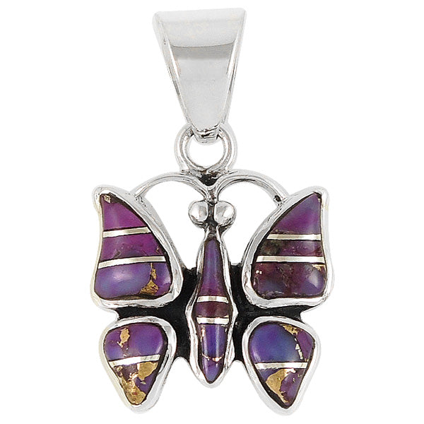 Purple Turquoise Pendant Sterling Silver P3111-C07