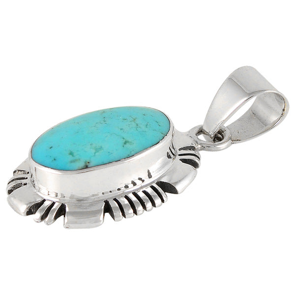 Turquoise Pendant Sterling Silver P3113-C75