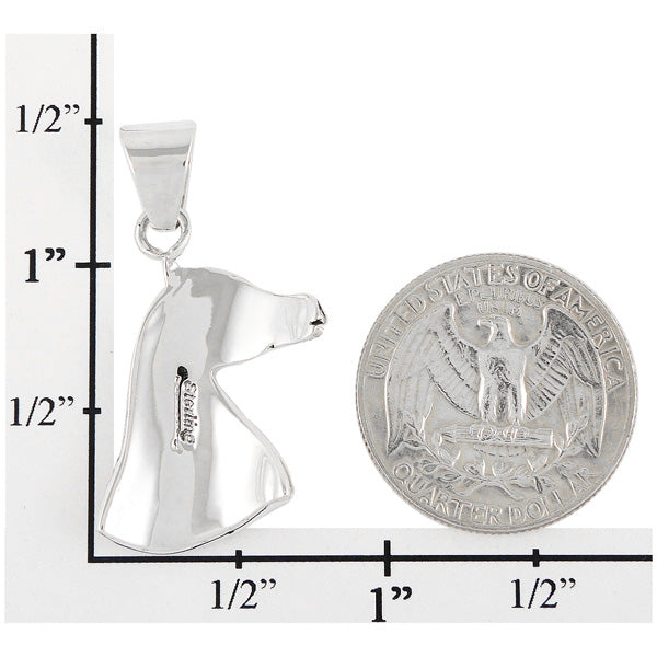 Horse Turquoise Pendant Sterling Silver P3114-C05