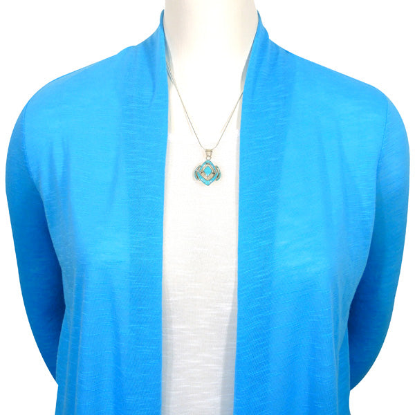 Sterling Silver Pendant Turquoise P3115-C05