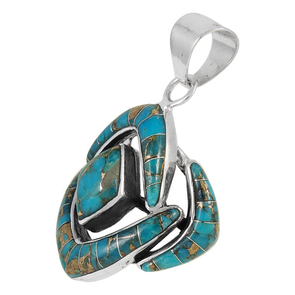 Sterling Silver Pendant Matrix Turquoise P3115-C84