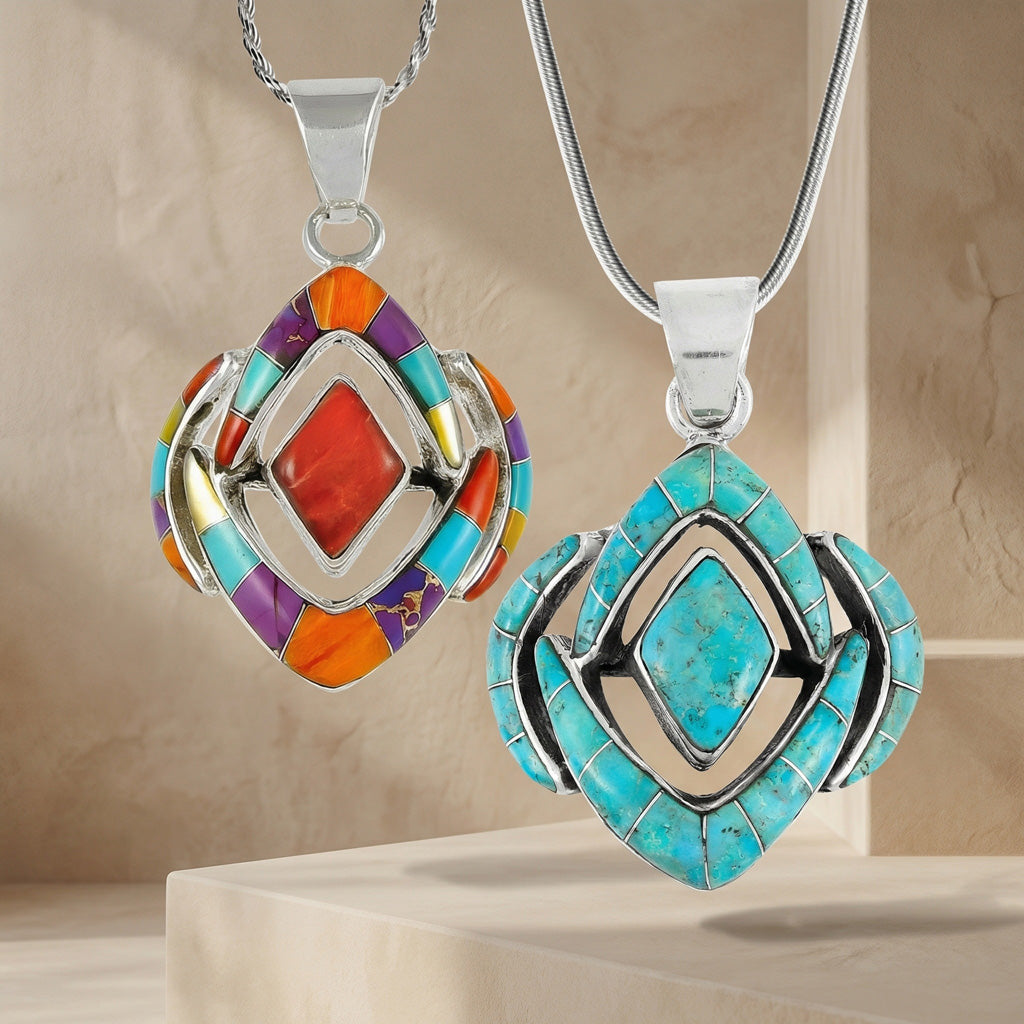 Multicolor Pendant Sterling Silver P3115-C01