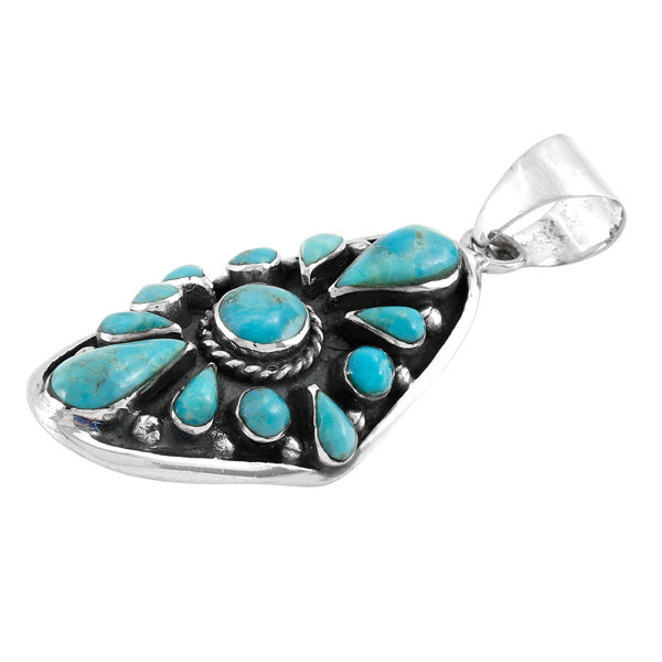 Sterling Silver Pendant Turquoise P3116-C75