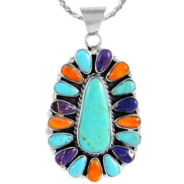Sterling Silver Pendant Multicolor P3127-LG-C72
